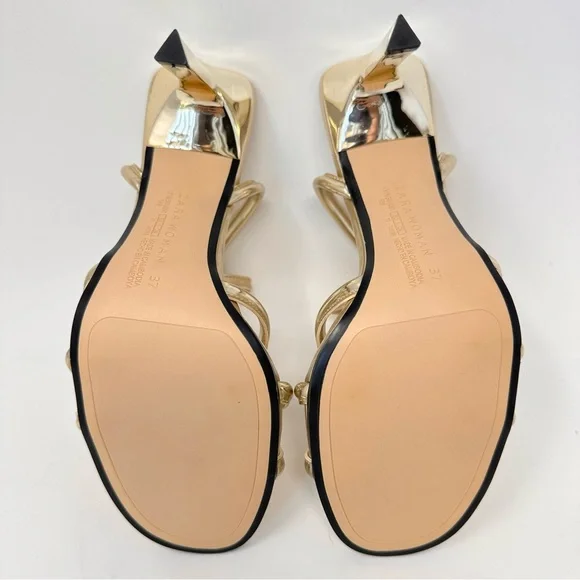 Zara Woman Gold High Heel - Picture 14 of 16